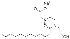 sodium N-[2-[(2-hydroxyethyl)(1-oxododecyl)amino]ethyl]glycinate Structure