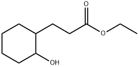 2-ヒドロキシシクロヘキサンプロピオン酸エチル 化学構造式