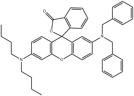 2'-(dibenzylamino)-6'-(dibutylamino)spiro[isobenzofuran-1(3H),9'-[9H]xanthene]-3-one Structure