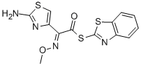 2-(2-アミノチアゾール-4-イル)-2-(メトキシイミノ)チオ酢酸S-(ベンゾチアゾール-2-イル) 化学構造式