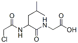 rac-[[[(R*)-1-[(クロロアセチル)アミノ]-3-メチルブチル]カルボニル]アミノ]酢酸 化学構造式