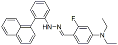 4-(diethylamino)-2-fluorobenzaldehyde 2-naphthylphenylhydrazone Structure
