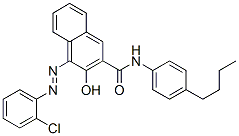 N-(4-butylphenyl)-4-[(2-chlorophenyl)azo]-3-hydroxynaphthalene-2-carboxamide,94094-68-5,结构式