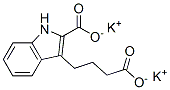 dipotassium 2-carboxylato-1H-indole-3-butyrate Structure