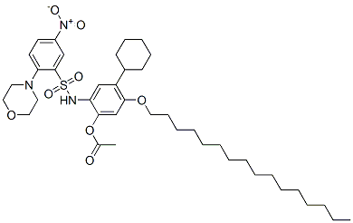 N-(2-Acetoxy-5-cyclohexyl-4-hexadecyloxyphenyl)-2-morpholino-5-nitrobenzenesulfonamide|