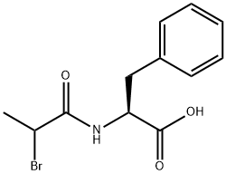 N-(2-bromopropionyl)-3-phenyl-DL-alanine 结构式