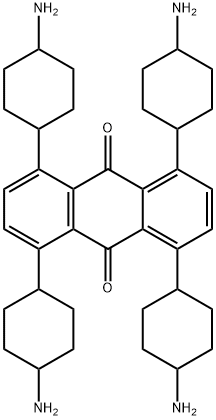 1,4,5,8-テトラキス(4-アミノシクロヘキシル)-9,10-アントラセンジオン 化学構造式