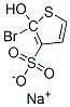 sodium 2-bromo-alpha-hydroxythiophene-3-sulphonate Struktur