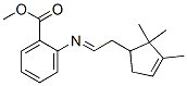 2-[[2-(2,2,3-トリメチル-3-シクロペンテン-1-イル)エチリデン]アミノ]安息香酸メチル 化学構造式