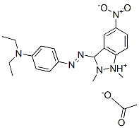 3-[[4-(diethylamino)phenyl]azo]-1,2-dimethyl-5-nitro-1H-indazolium acetate  化学構造式