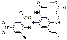 methyl N-[5-(acetylamino)-4-[(2-bromo-4,6-dinitrophenyl)azo]-2-ethoxyphenyl]beta-alaninate,94108-94-8,结构式