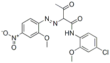 N-(4-chloro-2-methoxyphenyl)-2-[(2-methoxy-4-nitrophenyl)azo]-3-oxobutyramide Structure