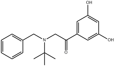 1-(3,5-Dihydroxyphenyl)-2-[(1,1-diMethylethyl)(phenylMethyl)aMino]ethanone HydrobroMide Struktur