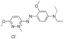 6-[[4-(diethylamino)-2-methoxyphenyl]azo]-3-methoxy-1-methylpyridazinium chloride 结构式