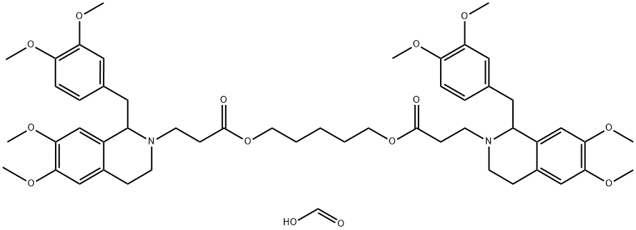 pentamethylene bis[1-(3,4-dimethoxybenzyl)-3,4-dihydro-6,7-dimethoxy-1H-isoquinoline-2-propionate], diformate Structure