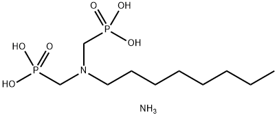 [(octylimino)bis(methylene)]bisphosphonic acid, ammonium salt Structure