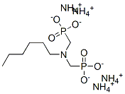 [(hexylimino)bis(methylene)]bisphosphonic acid, ammonium salt Struktur