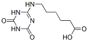 6-[[(1,4,5,6-テトラヒドロ-4,6-ジオキソ-1,3,5-トリアジン)-2-イル]アミノ]ヘキサン酸 化学構造式