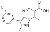 3-(3-CHLOROPHENYL)-2,7-DIMETHYL-PYRAZOLO[1,5-A]PYRIMIDINE-6-CARBOXYLIC ACID Structure