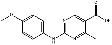 2-[(4-甲氧苯基)氨基]-4-甲基-5-嘧啶羧酸 结构式