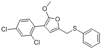 3-(2,4-DICHLORO-PHENYL)-2-METHOXY-5-PHENYLSULFANYLMETHYL-FURAN 结构式