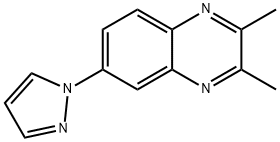 Quinoxaline,  2,3-dimethyl-6-(1H-pyrazol-1-yl)-,941283-15-4,结构式