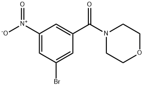(3-Bromo-5-nitrophenyl)(morpholino)methanone 化学構造式