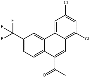 1-[1,3-dichloro-6-(trifluoromethyl)phenanthren-9-yl]ethanone 结构式