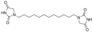 1,1'-(1,12-ドデカンジイル)ビス(イミダゾリジン-2,4-ジオン) 化学構造式