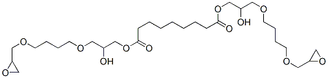 ノナン二酸ビス[2-ヒドロキシ-3-[4-(オキシラニルメトキシ)ブトキシ]プロピル] 化学構造式
