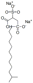 disodium 4-(11-methyldodecyl) 2-sulphonatosuccinate Struktur