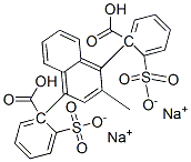 disodium 1,1'-(2-methyl-1,4-naphthylene) bis[2-sulphonatobenzoate] Struktur