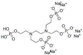 10,10-dihydroxy-3,6-bis[2-(phosphonooxy)ethyl]-9-oxa-3,6-diaza-10-phosphadecyl dihydrogen phosphate 10-oxide, sodium salt 结构式