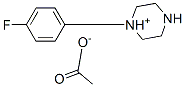 1-(4-フルオロフェニル)ピペラジン・酢酸 化学構造式