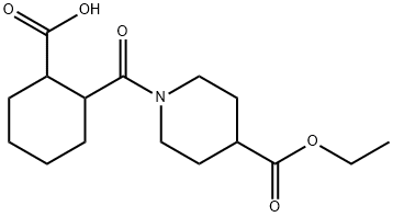 2-{[4-(ethoxycarbonyl)-1-piperidinyl]carbonyl}cyclohexanecarboxylic acid 结构式