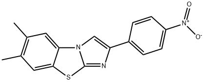 6,7-DIMETHYL-2-(4-NITROPHENYL)IMIDAZO[2,1-B]BENZOTHIAZOLE Structure