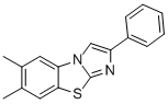 6,7-DIMETHYL-2-PHENYLIMIDAZO[2,1-B]BENZOTHIAZOLE 化学構造式