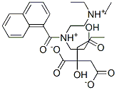 N-ブチル-N-[2-(ジエチルアミノ)エチル]-1-ナフタレンカルボアミド・2-ヒドロキシ-1,2,3-プロパントリカルボン酸 化学構造式