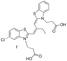 3-(2-carboxyethyl)-2-[2-[[3-(2-carboxyethyl)-3H-benzothiazol-2-ylidene]methyl]but-1-enyl]-5-chlorobenzothiazolium iodide|