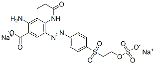 4-(propionylamino)-5-[[4-[[2-(sulphooxy)ethyl]sulphonyl]phenyl]azo]anthranilic acid, sodium salt|