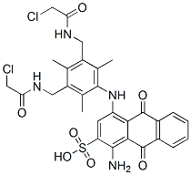 1-amino-4-[[3,5-bis[[(chloroacetyl)amino]methyl]-2,4,6-trimethylphenyl]amino]-9,10-dihydro-9,10-dioxoanthracene-2-sulphonic acid|