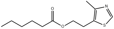 カプロン酸2-(4-メチルチアゾール-5-イル)エチル 化学構造式