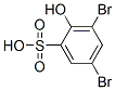3,5-dibromo-2-hydroxybenzenesulphonic acid Struktur