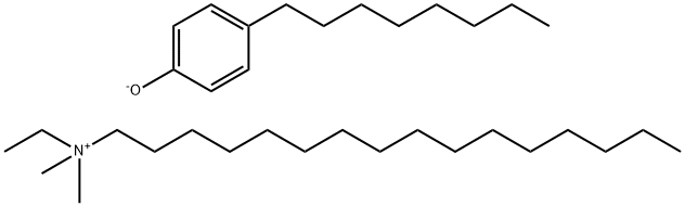 ethylhexadecyldimethylammonium 4-octylphenolate Structure