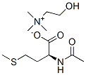 2-hydroxyethyl(trimethyl)ammonium N-acetyl-L-methionate 结构式