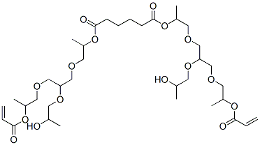 bis[2-[2-(2-hydroxypropoxy)-3-[2-[(1-oxoallyl)oxy]propoxy]propoxy]isopropyl] adipate Structure