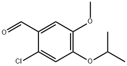 2-クロロ-4-イソプロポキシ-5-メトキシベンズアルデヒド 化学構造式