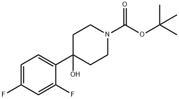 1-BOC-4-(2,4-DIFLUOROPHENYL)-4-HYDROXYPIPERIDINE Structure