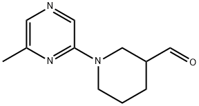 1-(6-甲基吡嗪-2-基)哌啶-3-甲醛, 941716-81-0, 结构式