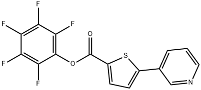 Pentafluorophenyl 5-pyridin-3-ylthiophene-2-carboxylate Struktur